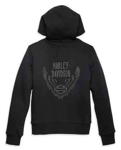 NEW HARLEY DAVIDSON 96400-23VW Women's 2XL HOODIE BLACK Sherpa Lined Road Home