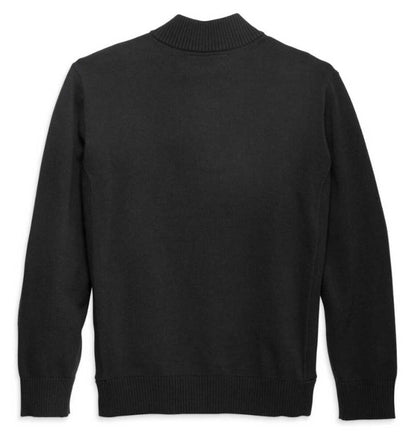 NEW HARLEY DAVIDSON 96311-23VM Men's Staple 1/4-Zip L/S BLACK Knit Sweater 2XL