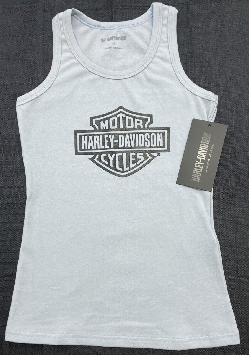 NEW HARLEY DAVIDSON 96201-23VW Women's Classic B&S Blue Knit Tank S