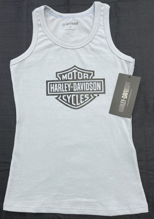 NEW HARLEY DAVIDSON 96201-23VW Women's Classic B&S Blue Knit Tank S