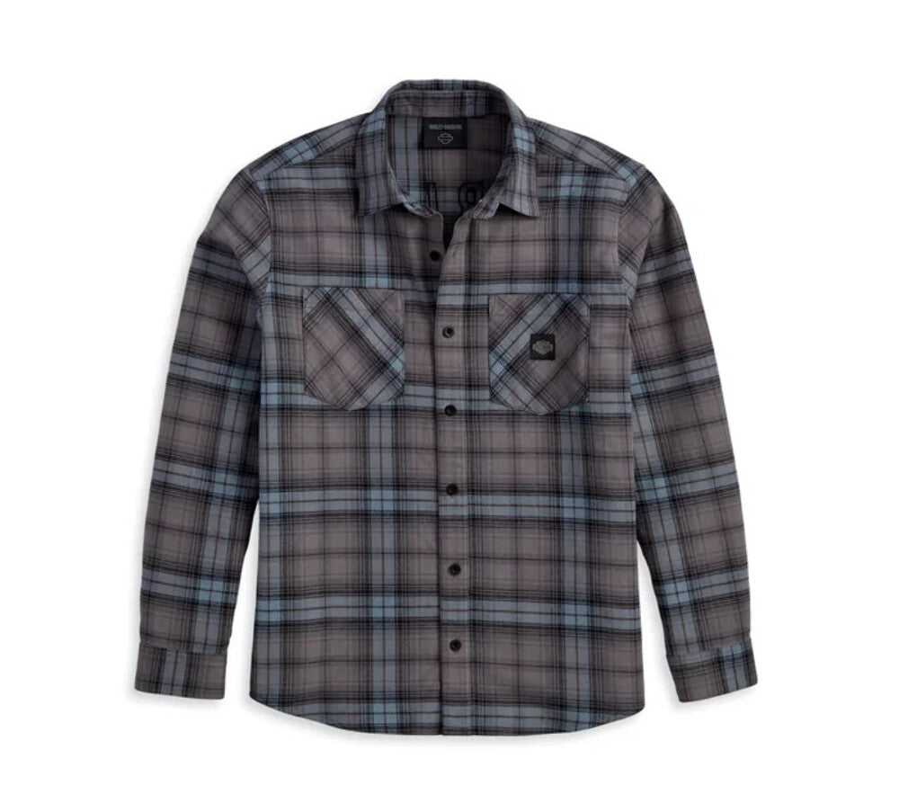 NEW GENUINE HARLEY DAVIDSON 96366-23VM MEN'S 4XL SHIRT HARLEY FOREVER BLUE PLAID