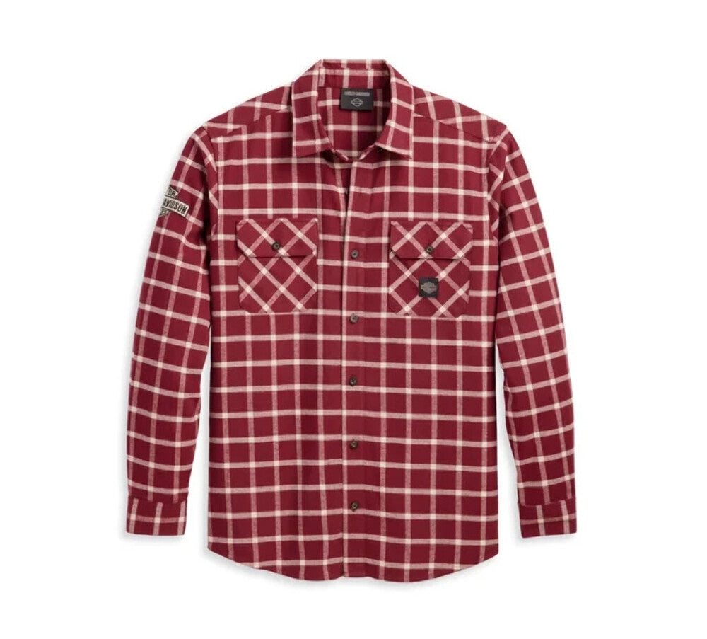 NEW GENUINE HARLEY DAVIDSON 96376-23VM MEN'S 4XL SHIRT WOVEN RED PLAID