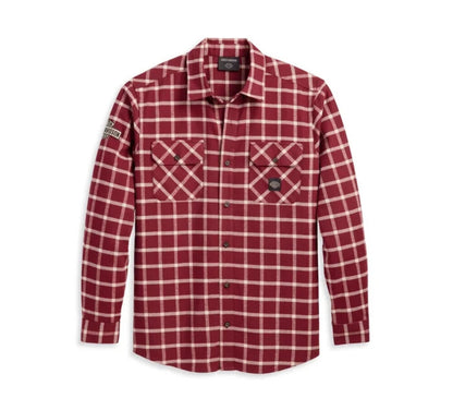 NEW GENUINE HARLEY DAVIDSON 96376-23VM MEN'S 4XL SHIRT WOVEN RED PLAID