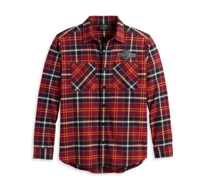 NEW GENUINE HARLEY DAVIDSON 96373-23VM MEN'S MED SHIRT RED PLAID Milwaukee