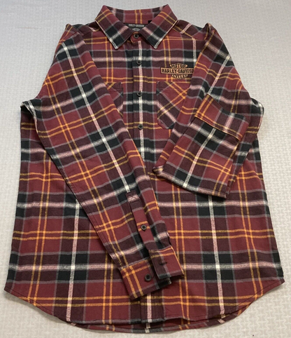 NEW GENUINE HARLEY DAVIDSON 96373-23VM MEN'S MED SHIRT RED PLAID Milwaukee