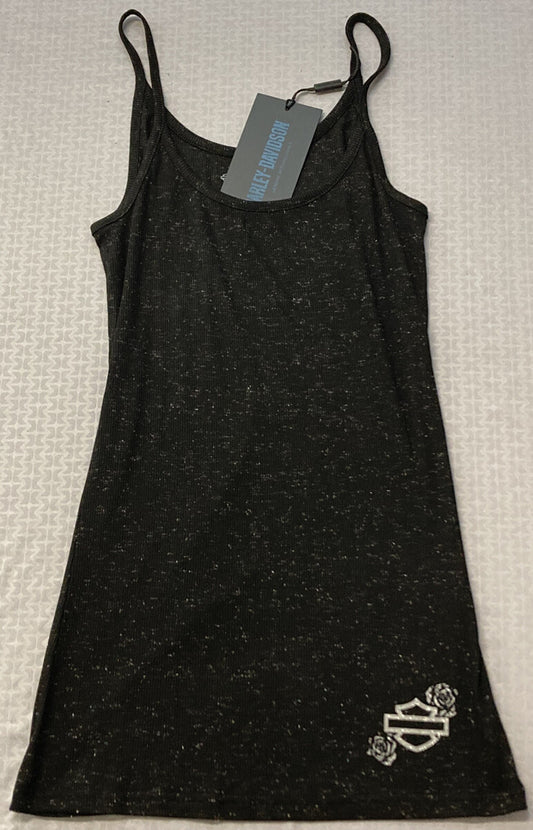 NEW Harley-Davidson 96471-23VW Women's Bonded Fashion Skinny Strap Tank Black SM