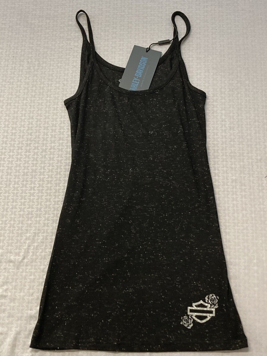 NEW Harley-Davidson 96471-23VW Women's Bonded Fashion Skinny Strap Tank Black L