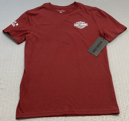 NEW GENUINE HARLEY DAVIDSON 96354-22VM MEN'S SMALL WWP RED TEE Freedom