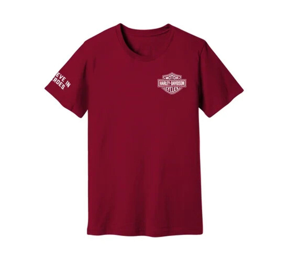NEW GENUINE HARLEY DAVIDSON 96354-22VM MEN'S SMALL WWP RED TEE Freedom