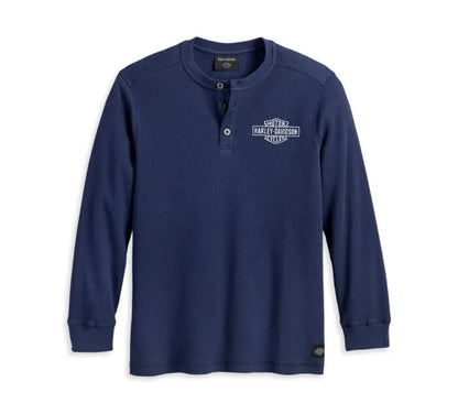 NEW GENUINE HARLEY DAVIDSON 96348-23VM MEN'S 3XL PULLOVER BLUE B&S THERMAL