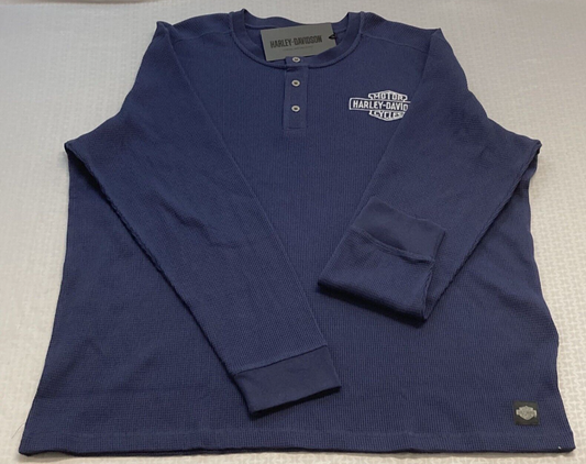 NEW GENUINE HARLEY DAVIDSON 96348-23VM MEN'S 3XL PULLOVER BLUE B&S THERMAL