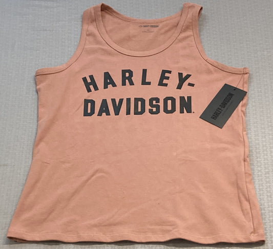 NEW HARLEY DAVIDSON 96441-23VW Women's Classic Racer Font Knit Tank Ash Rose XS