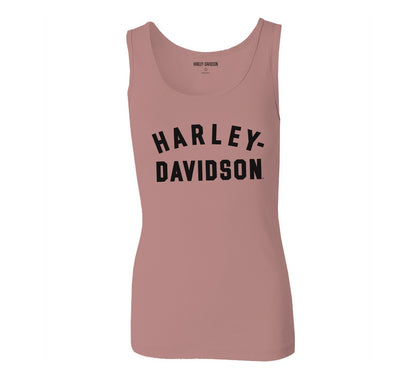NEW HARLEY DAVIDSON 96441-23VW Women's Classic Racer Font Knit Tank Ash Rose XL