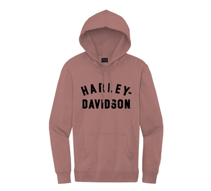 NEW HARLEY DAVIDSON 96410-23VW Womens Racer Font Pullover Knit Hoodie Ash Rose L