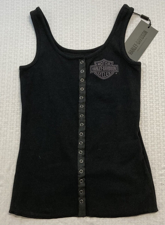 NEW HARLEY DAVIDSON 96217-23VW Women's Hometown Eagle Black Knit Tank 2XL