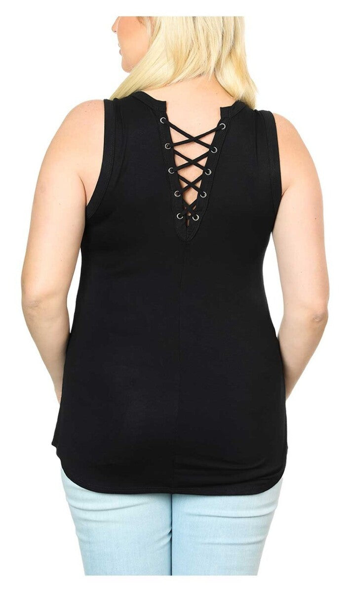 NEW HARLEY DAVIDSON HT4673BLK Womens In Time V-Neck Racer Laced S/L Black Top Sm