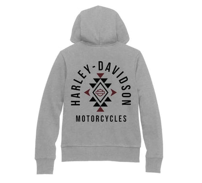 NEW GENUINE HARLEY DAVIDSON 96186-23VW WOMEN'S 2XL HOODIE GREY HEATHER Zip Front