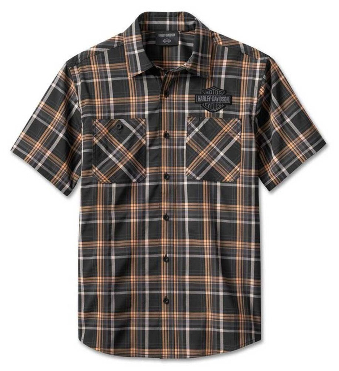 NEW GENUINE HARLEY DAVIDSON 96621-23VM Mens Bar&Shield Performance Plaid Shirt M