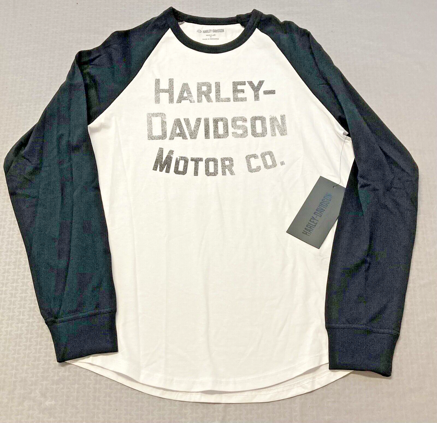 NEW HARLEY DAVIDSON 96323-22VM Men's Classic Amplifier Long Sleeve Raglan Tee Sm