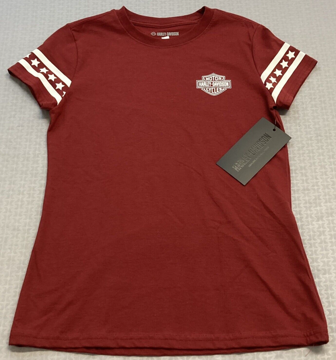 NEW GENUINE HARLEY DAVIDSON 96470-22VW WOMEN'S XSMALL WWP RED Her In Every Hero