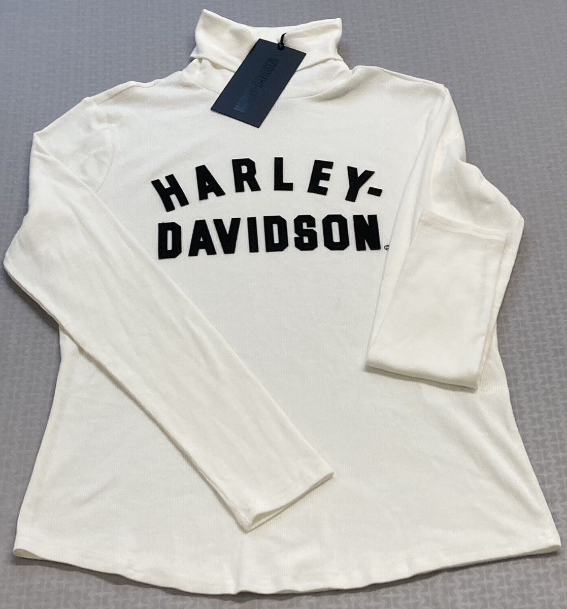 NEW GENUINE HARLEY DAVIDSON 96468-23VW WOMEN'S XL TURTLENECK OFF WHITE