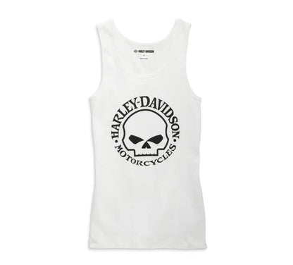 NEW GENUINE HARLEY DAVIDSON 96465-22VW WOMEN'S 2XL WHITE TANK CLASSIC SKULL