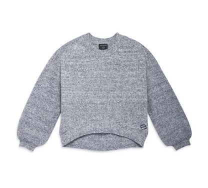 NEW GENUINE HARLEY DAVIDSON 96425-23VW WOMENS SMALL CRAFTSMANSHIP SWEATER BLUE