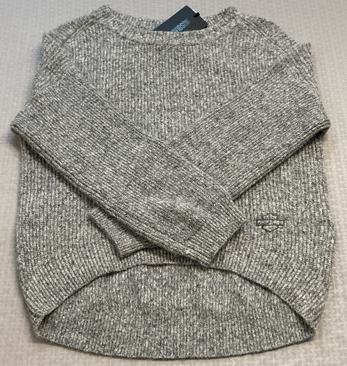 NEW GENUINE HARLEY DAVIDSON 96425-23VW WOMENS XSMALL CRAFTSMANSHIP SWEATER BLUE