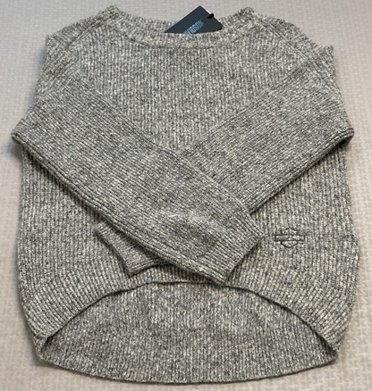 NEW GENUINE HARLEY DAVIDSON 96425-23VW WOMENS SMALL CRAFTSMANSHIP SWEATER BLUE