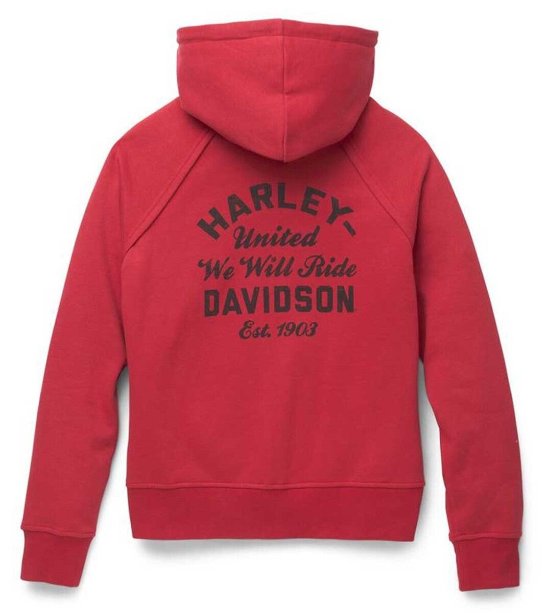 NEW GENUINE HARLEY DAVIDSON 96421-22VW WOMEN'S SMALL RED HEATHER HOODIE