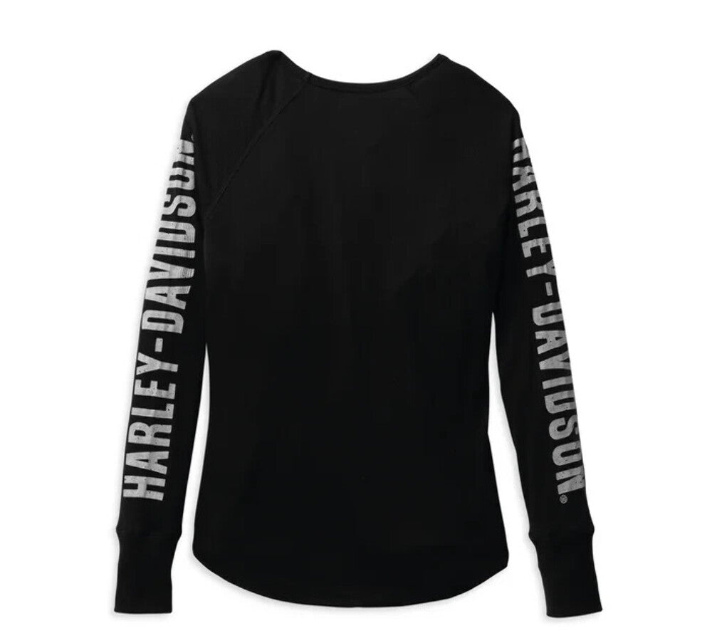 NEW GENUINE HARLEY DAVIDSON 99111-22VW WOMEN'S LARGE B&S Rib-Knit BLACK