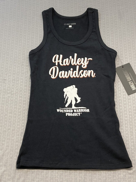 NEW GENUINE HARLEY DAVIDSON 96193-23VW Women's WWP Knit Tank Black XS