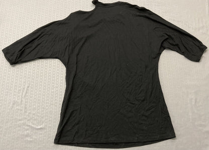 NEW HARLEY DAVIDSON HT4642BLK WOMEN'S GO HARLEY 3/4 SLEEVE ROUND NECK BLK MEDIUM