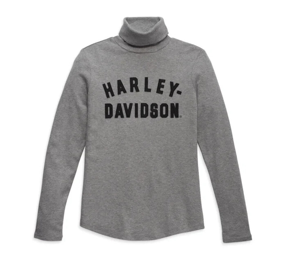 NEW GENUINE HARLEY DAVIDSON 96469-23VW WOMEN'S XSMALL TURTLENECK HEATHER GREY
