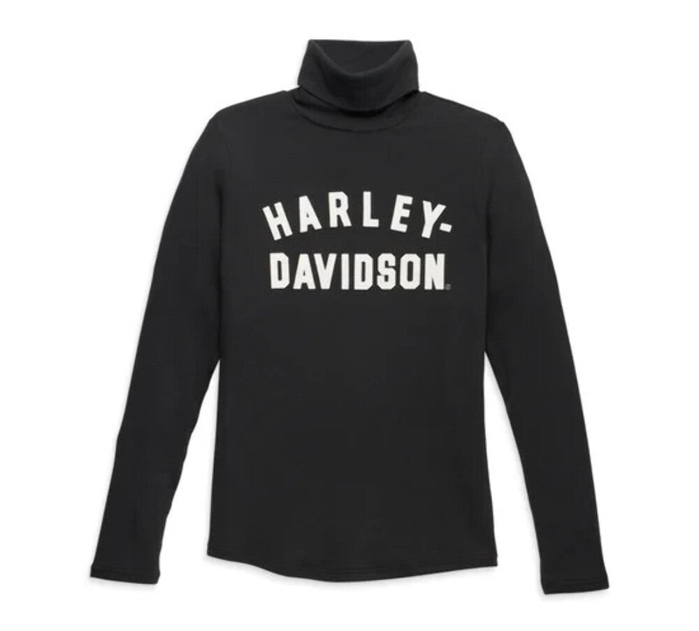 NEW GENUINE HARLEY DAVIDSON 96466-23VW WOMEN'S XSMALL TURTLENECK BLACK
