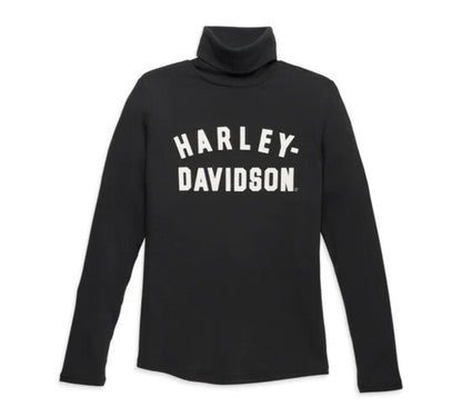 NEW GENUINE HARLEY DAVIDSON 96466-23VW WOMEN'S SMALL TURTLENECK BLACK