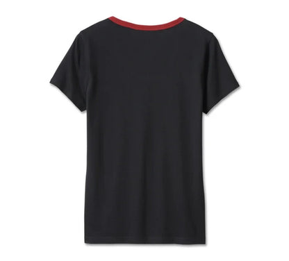 NEW GENUINE HARLEY DAVIDSON 96694-23VW Women's 120th Black Knit Tee 3W