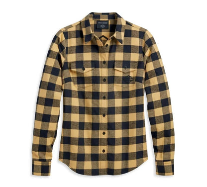 NEW GENUINE HARLEY DAVIDSON 96278-23VW Women's Plaid Woven L/S Shirt 2W