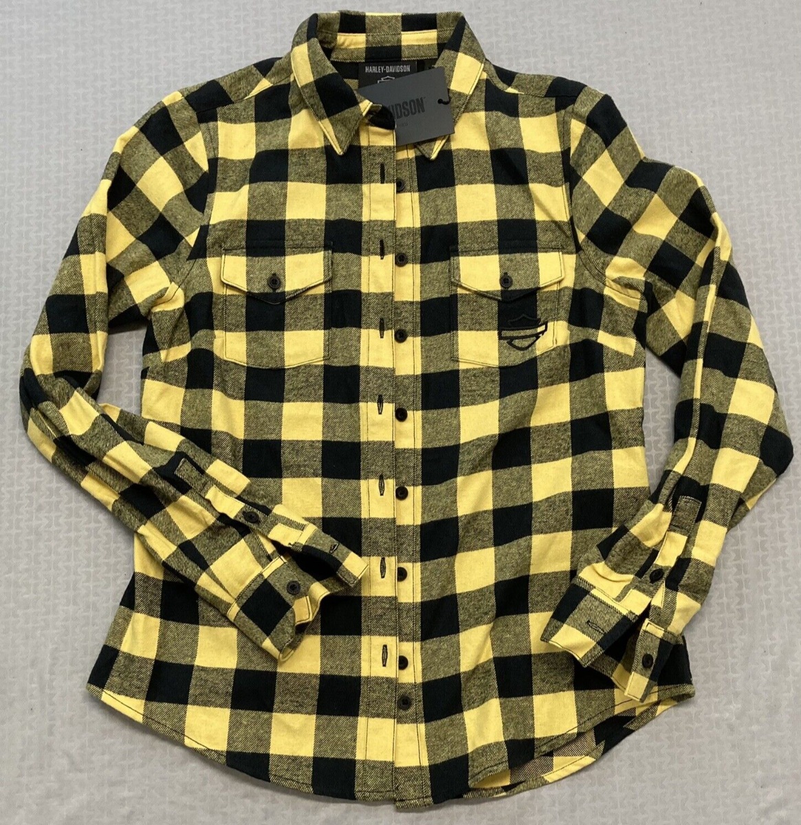 NEW GENUINE HARLEY DAVIDSON 96278-23VW Women's Plaid Woven L/S Shirt 2W