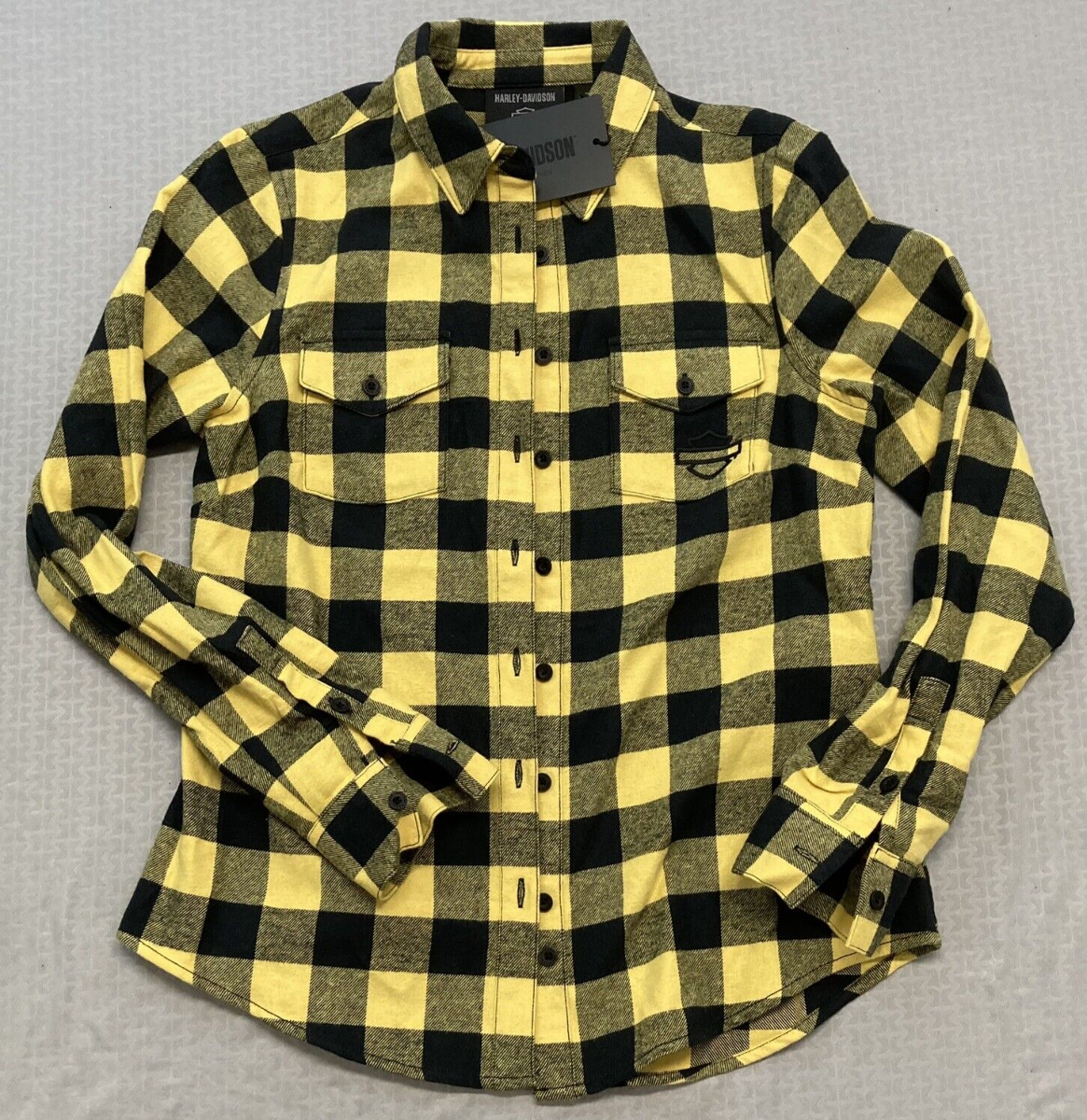 NEW GENUINE HARLEY DAVIDSON 96278-23VW Women's Plaid Woven L/S Shirt XL