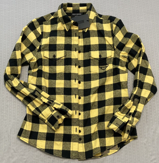 NEW GENUINE HARLEY DAVIDSON 96278-23VW Women's Plaid Woven L/S Shirt XL