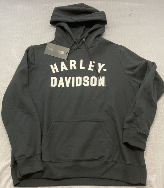 NEW GENUINE HARLEY DAVIDSON 96412-23VW Women's Knit Black Hoodie XL