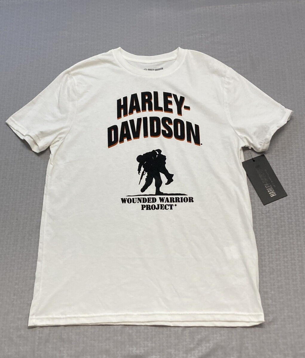 NEW GENUINE HARLEY DAVIDSON 96038-23VM Mens WWP Front Graphic Tee Bright White M