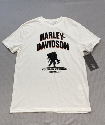 NEW HARLEY DAVIDSON 96038-23VM Men's WWP Front Graphic Tee Bright White XL
