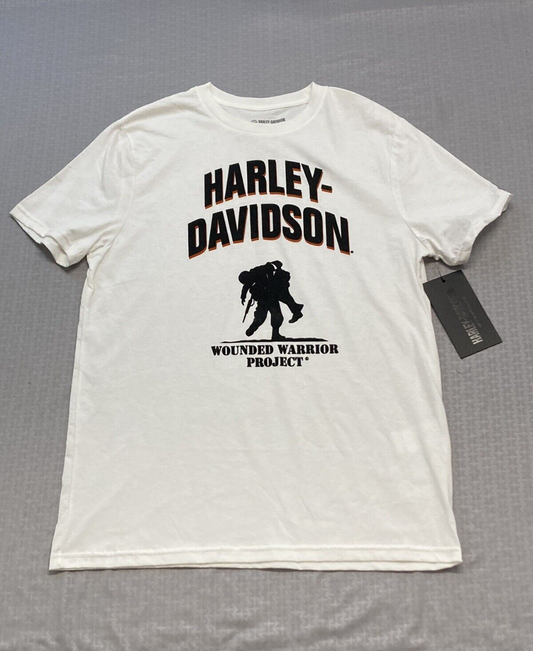 NEW HARLEY DAVIDSON 96038-23VM Mens WWP Front Graphic Tee Bright White 2XL