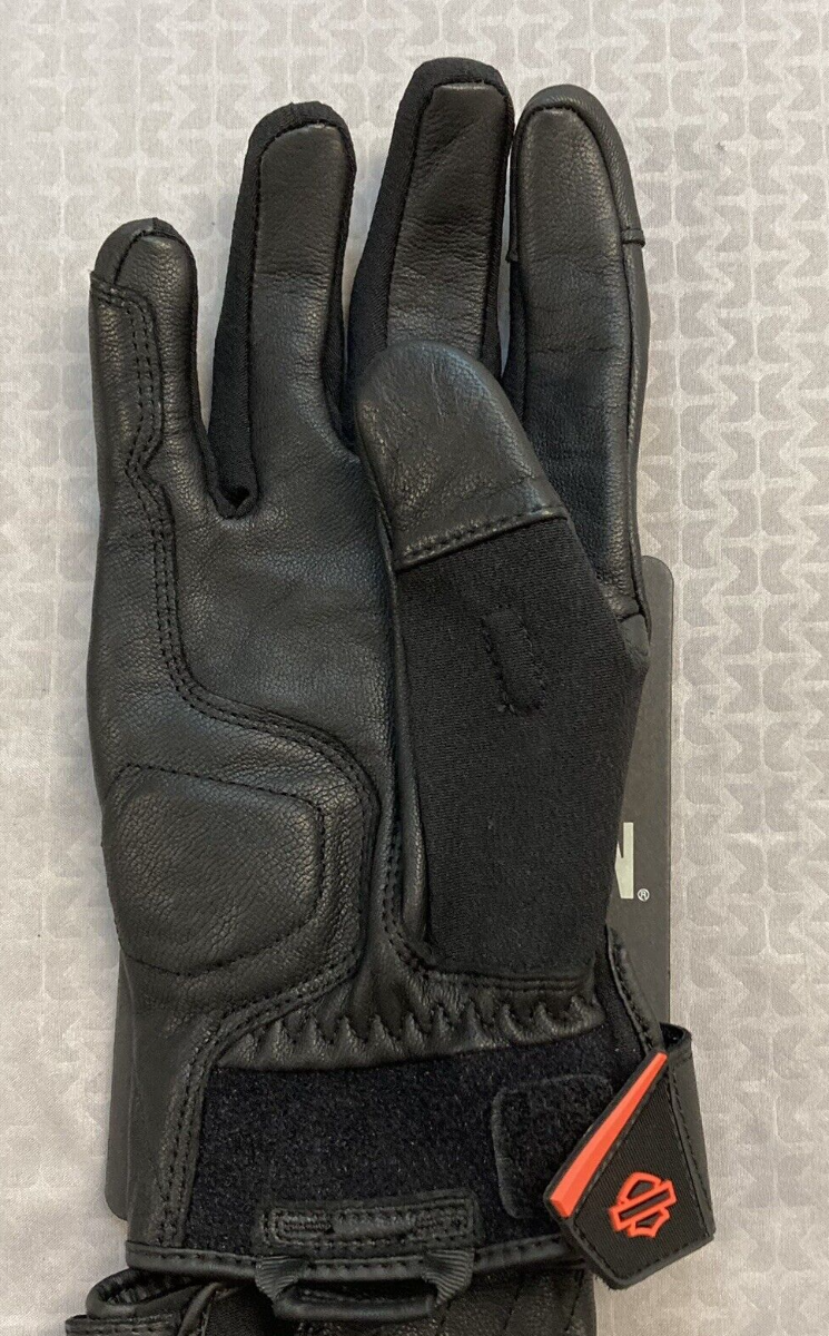 NEW GENUINE HARLEY DAVIDSON 98102-21VM MEN'S BRAWLER MIXED MEDIA GLOVES