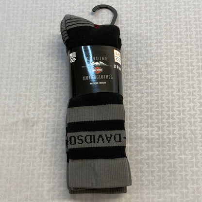 NEW GENUINE HARLEY DAVIDSON D99276670-001 2PK MEN'S LARGE SPORT STRIPE SOCKS