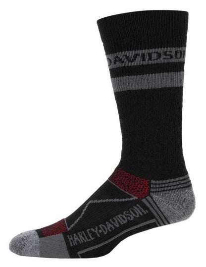 NEW GENUINE HARLEY DAVIDSON D99276670-001 2PK MEN'S LARGE SPORT STRIPE SOCKS