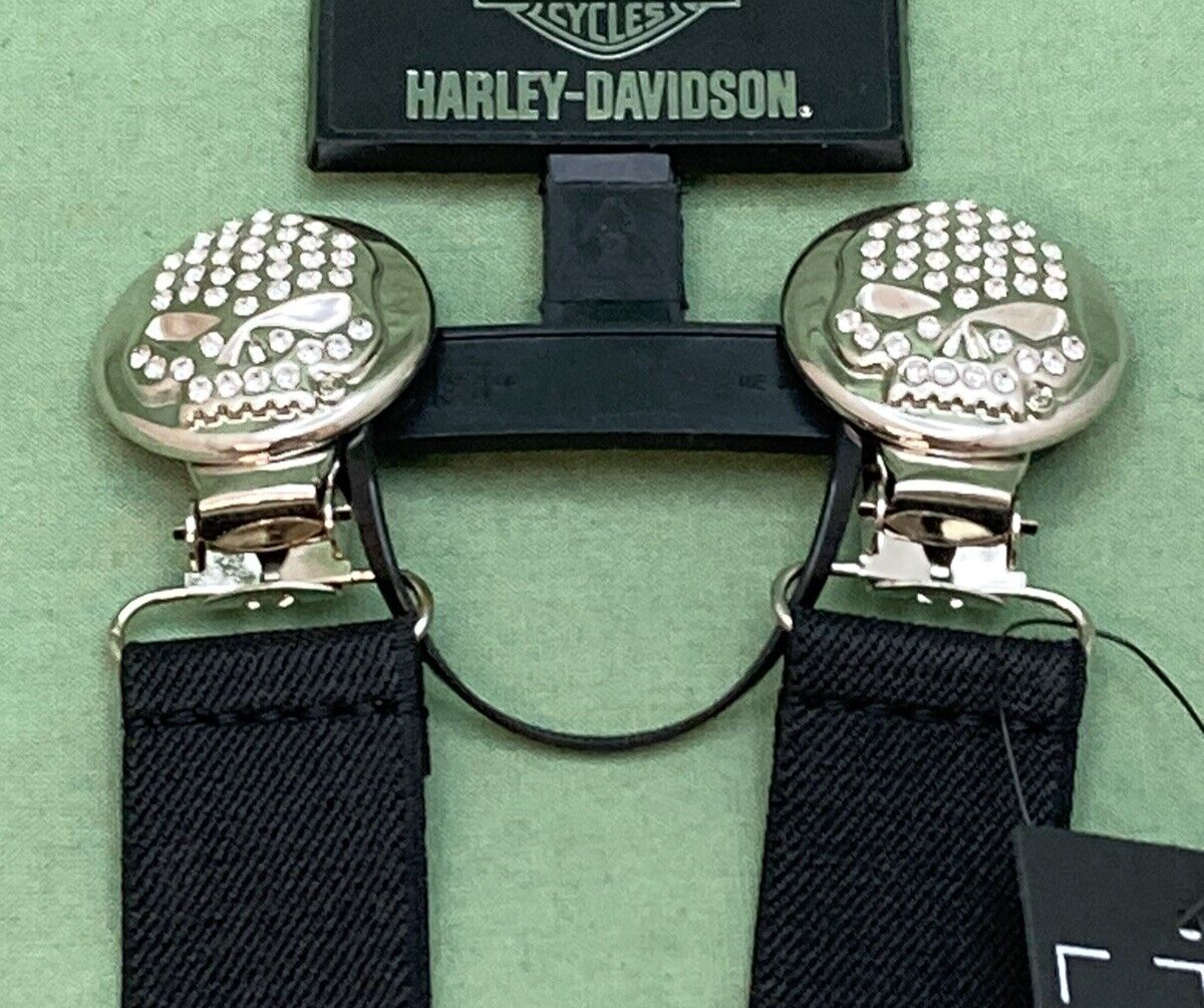 NEW GENUINE HARLEY DAVIDSON HDWBS11520 WOMEN'S BOOT CLIP WILLIE G SKULL BLING