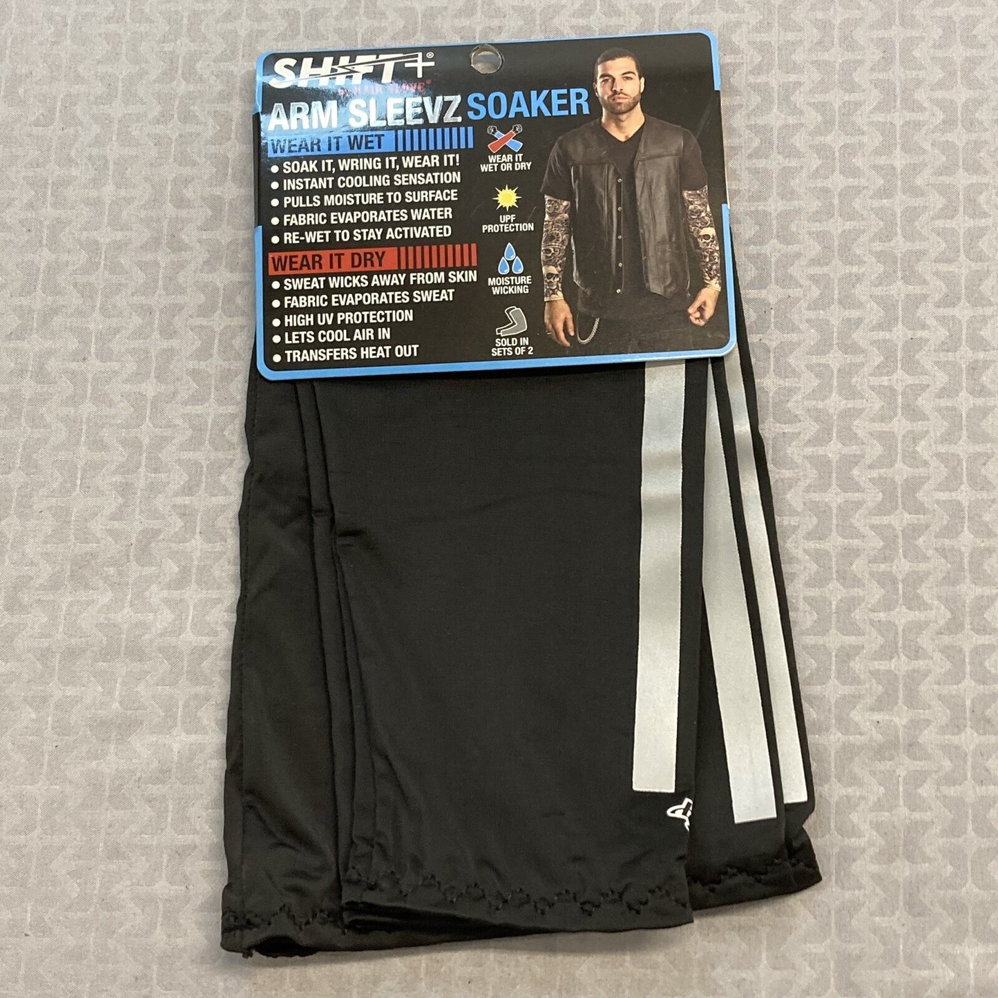 NEW HAIR GLOVE SHIFT+ 47028 ARM SKR BLACK SAFETY SLEEVE M/L